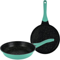 Winsor Cast Aluminum Granite Long Lasting Cookware, 2 Pieces, Black