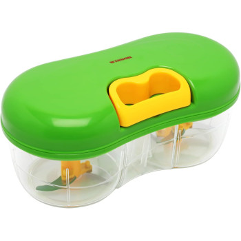 Winsor Twin Onion Chopper, Green - 2 In 1 Manual Vegetable Chopper (Green)