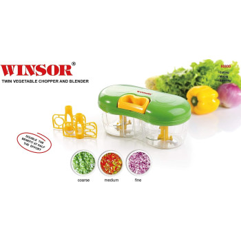 Winsor Twin Onion Chopper, Green - 2 In 1 Manual Vegetable Chopper (Green)