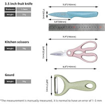 Winsor Non Stick Knife Set, 6 Pcs, Multicolour