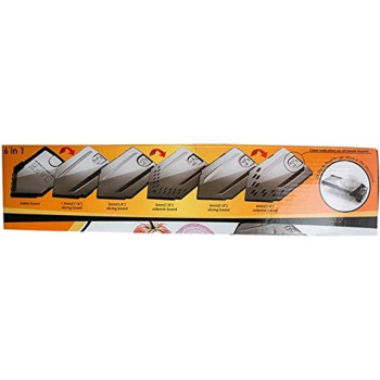 PRESTIGE 2724296582177 6 In 1 Mandolin Slicer, Black, W 35.6 X H 12.8 X D 8.2 Cm (PR53688)