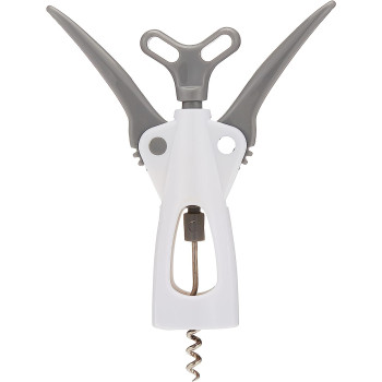 PRESTIGE Plastic Winged Corkscrew Opener, White - (PR54052)