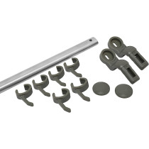 PRESTIGE Plastic Kitchen Tool Set With Rack, Set Of 6-Piece, Black (PR54112)