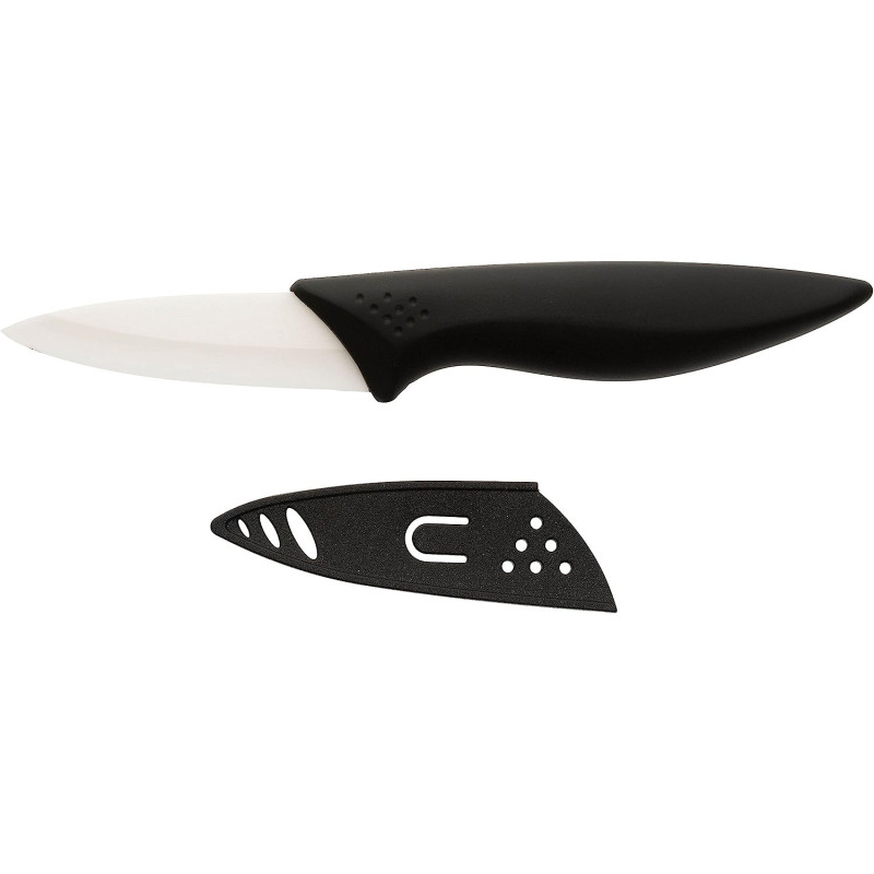 PRESTIGE 3-Inch 1-Piece Zirconium Ceramic Parer, Black/ Silver (PR54603)