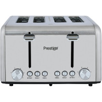 Prestige 4 Slice Stainless Steel Toaster, Silver (PR54904)