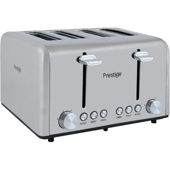 Prestige 4 Slice Stainless Steel Toaster, Silver (PR54904)
