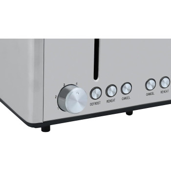 Prestige 4 Slice Stainless Steel Toaster, Silver (PR54904)