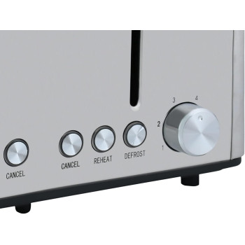 Prestige 4 Slice Stainless Steel Toaster, Silver (PR54904)