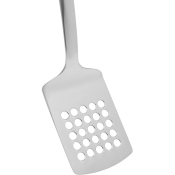 PRESTIGE Eco Slotted Turner With Rubber Grip, Silver (PR55804)