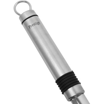 PRESTIGE Eco Slotted Turner With Rubber Grip, Silver (PR55804)