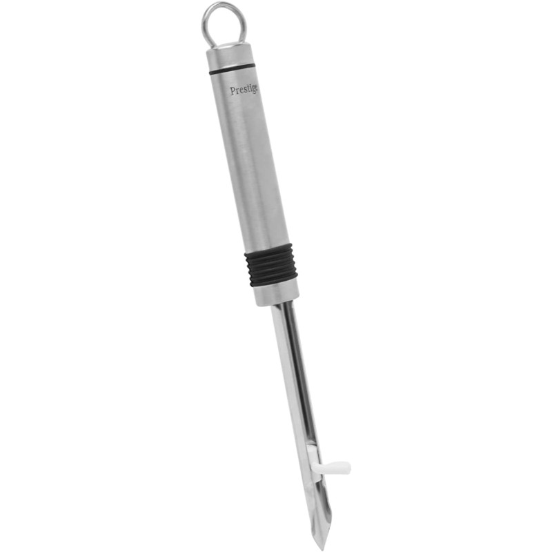 PRESTIGE Eco Kusa Peeler With Larding Pin, Silver, Stainless Steel (PR55825)