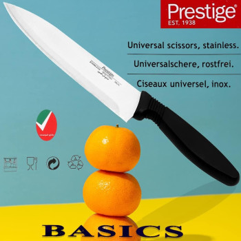 PRESTIGE Chef'S Knife - Abs Handle, Black, Stainless Steel Material (PR56004)