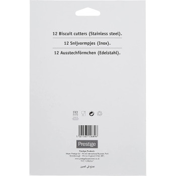PRESTIGE Biscuit Cutter Set Of 12 Piece Pr5685, Silver, 156 Grams, Stainless Steel (PR5685)
