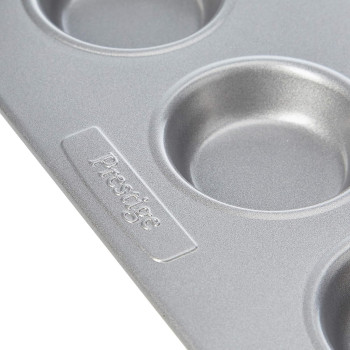 PRESTIGE Bakemaster 2 Single Non-Stick Bun Tray, 12 Cup (PR57128)