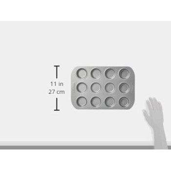 PRESTIGE Bakemaster 2 Single Non-Stick Bun Tray, 12 Cup (PR57128)