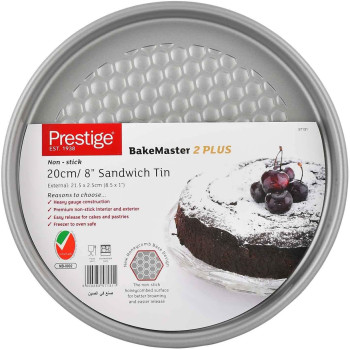 PRESTIGE Non Stick Sandwich Tin, 20 Cm, Grey (PR57131)