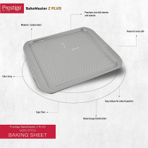 PRESTIGE Non Stick Baking Sheet, Grey (PR57132)