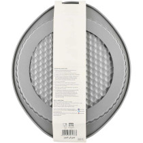 PRESTIGE Non Stick Loose Base Flan Tin, 23 Cm, Grey (PR57137)