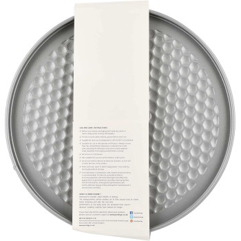 PRESTIGE Bake Master 2 Plus Non Stick Loose Base Round Cake Pan, 25 Cm, Grey (PR57142)