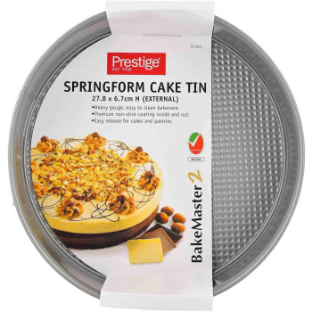 PRESTIGE Bake Master 2 Plus Springform Cake Tin, Grey (PR57151)