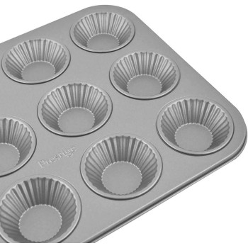 PRESTIGE Bake Master 2 French Muffin Pan, 12 Cup, Grey (PR57153)