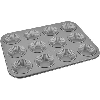 PRESTIGE Bake Master 2 French Muffin Pan, 12 Cup, Grey (PR57153)