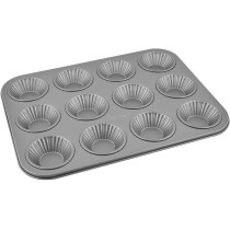 PRESTIGE Bake Master 2 French Muffin Pan, 12 Cup, Grey (PR57153)