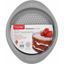 PRESTIGE Non Stick Round Cake Pan, 23 Cm, Grey (PR57445)