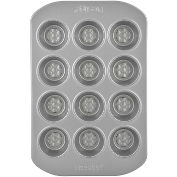 PRESTIGE Non Stick Mini Muffin Pan, 12 Cup, Grey (PR57448)