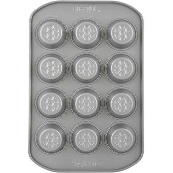 PRESTIGE Non Stick Mini Muffin Pan, 12 Cup, Grey (PR57448)