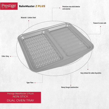 PRESTIGE Dual Oven Tray, Grey (PR57599)
