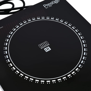 PRESTIGE Infrared Single Cooktop, 8 Digital Temp Control, Touch Control, 2000 Watts, Black (PR7505)