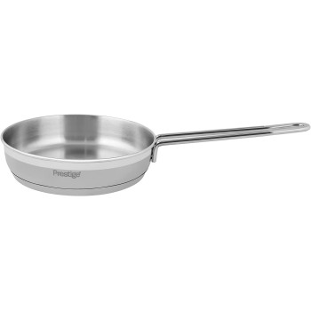 Prestige Infinity Stainless Induction Compatible Open Fry Pan, 18 Cm, Silver (PR77365)