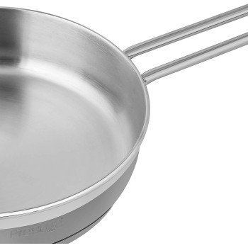 Prestige Infinity Stainless Induction Compatible Open Fry Pan, 18 Cm, Silver (PR77365)