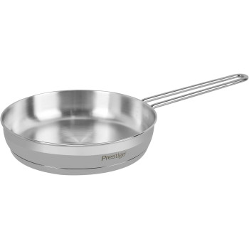 Prestige Infinity Stainless Steel Induction Compatible Open Fry Pan, 20 Cm, Silver (PR77366)