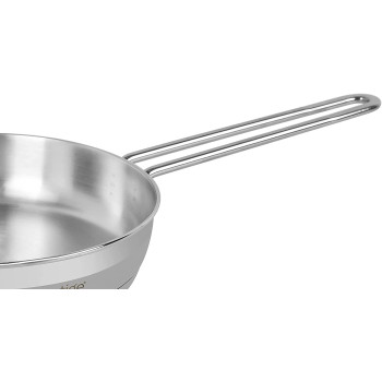 Prestige Infinity Stainless Steel Induction Compatible Open Fry Pan, 20 Cm, Silver (PR77366)