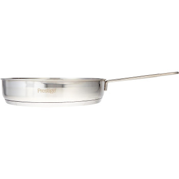 Prestige Infinity Stainless Induction Compatible Open Fry Pan, 26 Cm, Silver (PR77368)