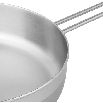 PRESTIGE Infinity Stainless Induction Compatible Open Fry Pan, 28 Cm, Silver (PR77369)