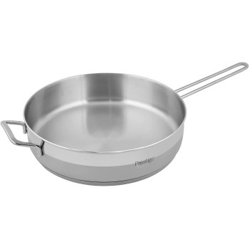 Prestige Infinity Stainless Induction Compatible Open Fry Pan, 30 Cm, Silver (PR77370)