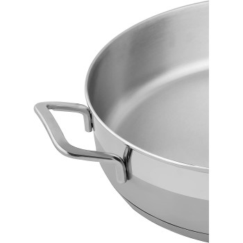 Prestige Infinity Stainless Induction Compatible Open Fry Pan, 30 Cm, Silver (PR77370)
