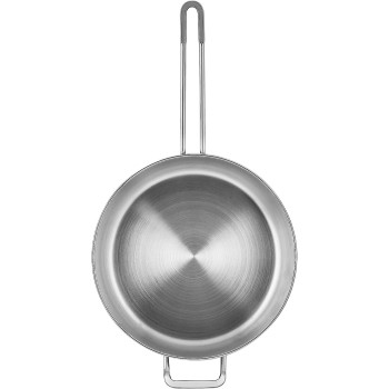 Prestige Infinity Stainless Induction Compatible Open Fry Pan, 30 Cm, Silver (PR77370)