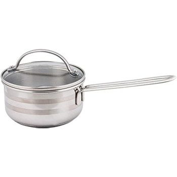 PRESTIGE Infinity Stainless Induction Compatible Covered Sauce Pan, 1.5 Ltr, 16 Cm, Silver (PR77372)
