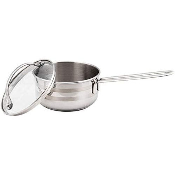 PRESTIGE Infinity Stainless Induction Compatible Covered Sauce Pan, 1.5 Ltr, 16 Cm, Silver (PR77372)