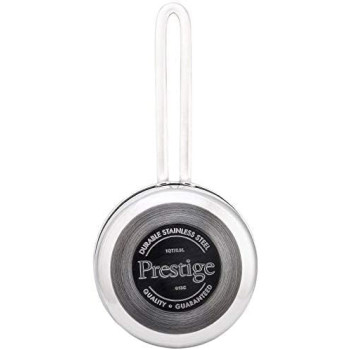 PRESTIGE Infinity Stainless Induction Compatible Covered Sauce Pan, 1.5 Ltr, 16 Cm, Silver (PR77372)