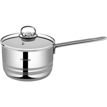Prestige Silver 2.5 Ltr, 18 Cm Infinity Stainless Induction Compatible Covered Sauce Pan (PR77373)