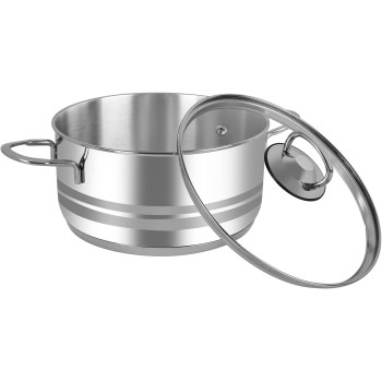 Prestige Infinity Stainless Steel Induction Compatible Covered Stockpot, 3 Ltr, 20 Cm, Silver (PR77374)
