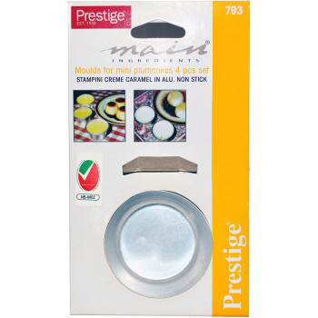 PRESTIGE Moulds For Mini Plum Cakes, Silver (PR793)