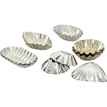 PRESTIGE Tart Moulds Set - 12 Piece, Silver, Stainless Steel Material (PR795)