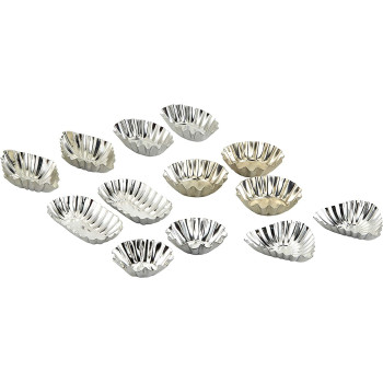 PRESTIGE Tart Moulds Set - 12 Piece, Silver, Stainless Steel Material (PR795)
