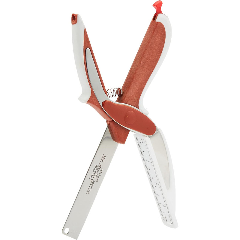 PRESTIGE 2 In 1 Knife With Cutting Board - Brown (PR8007)